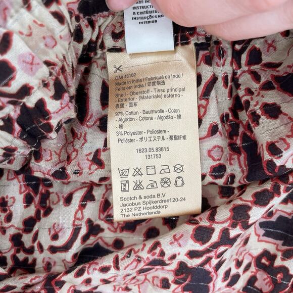 Scotch & Soda Vagabond Voyage Sz 2 Boho Pattern Pants Women's Pull On Drawstring - Picture 6 of 10